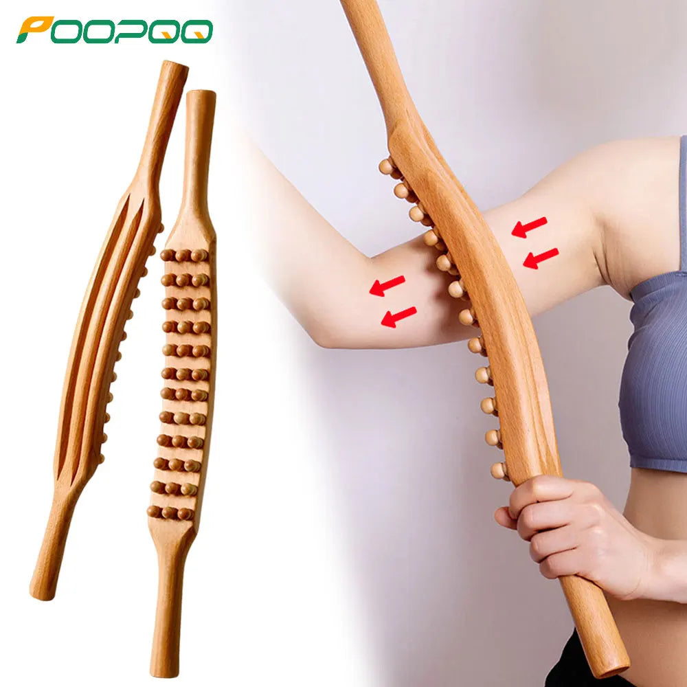 Wood Massage Roller Stick