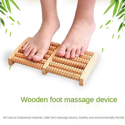 Wooden 6 Row Foot Massager