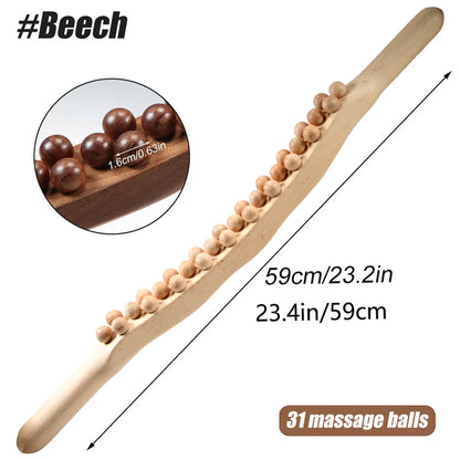 Wood Massage Roller Stick