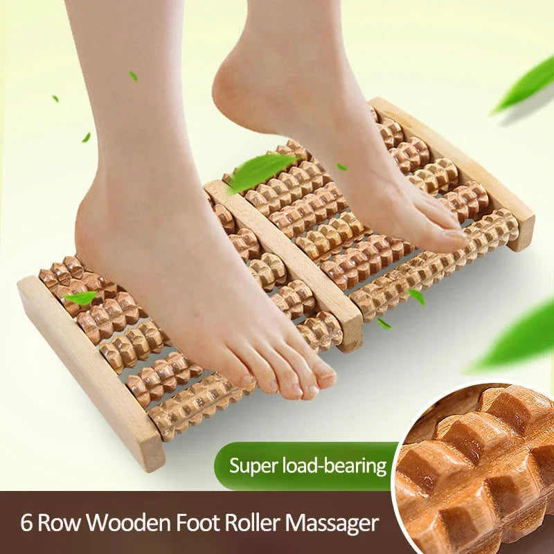 Wooden 6 Row Foot Massager