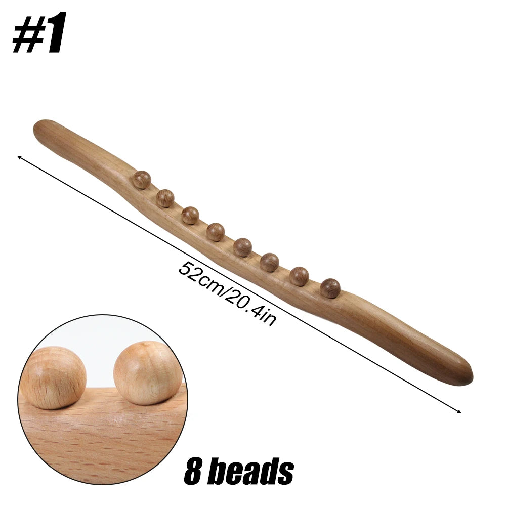 Wood Massage Roller Stick