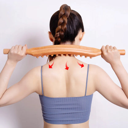 Wood Massage Roller Stick