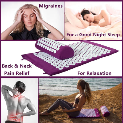 Acupressure Mat and Pillow Set