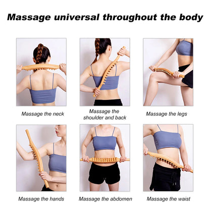 Wood Massage Roller Stick